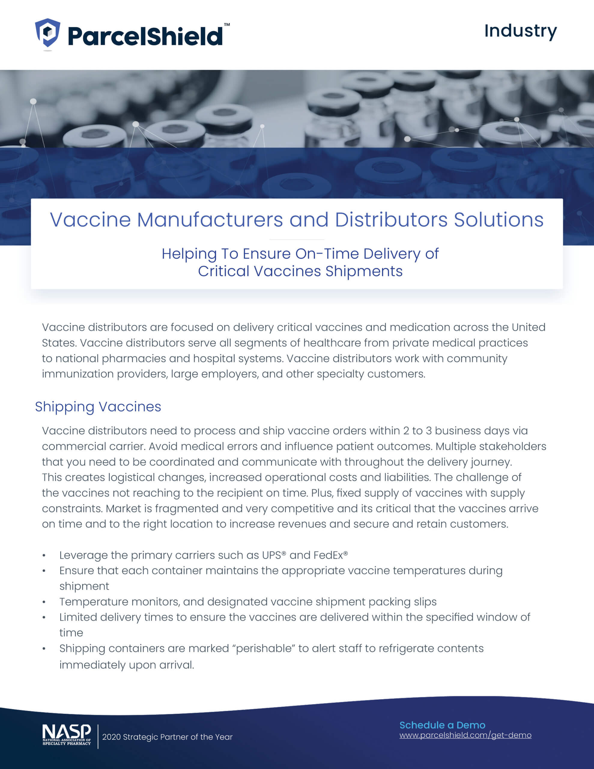 Vaccine Manufacturers and Distributors Solutions